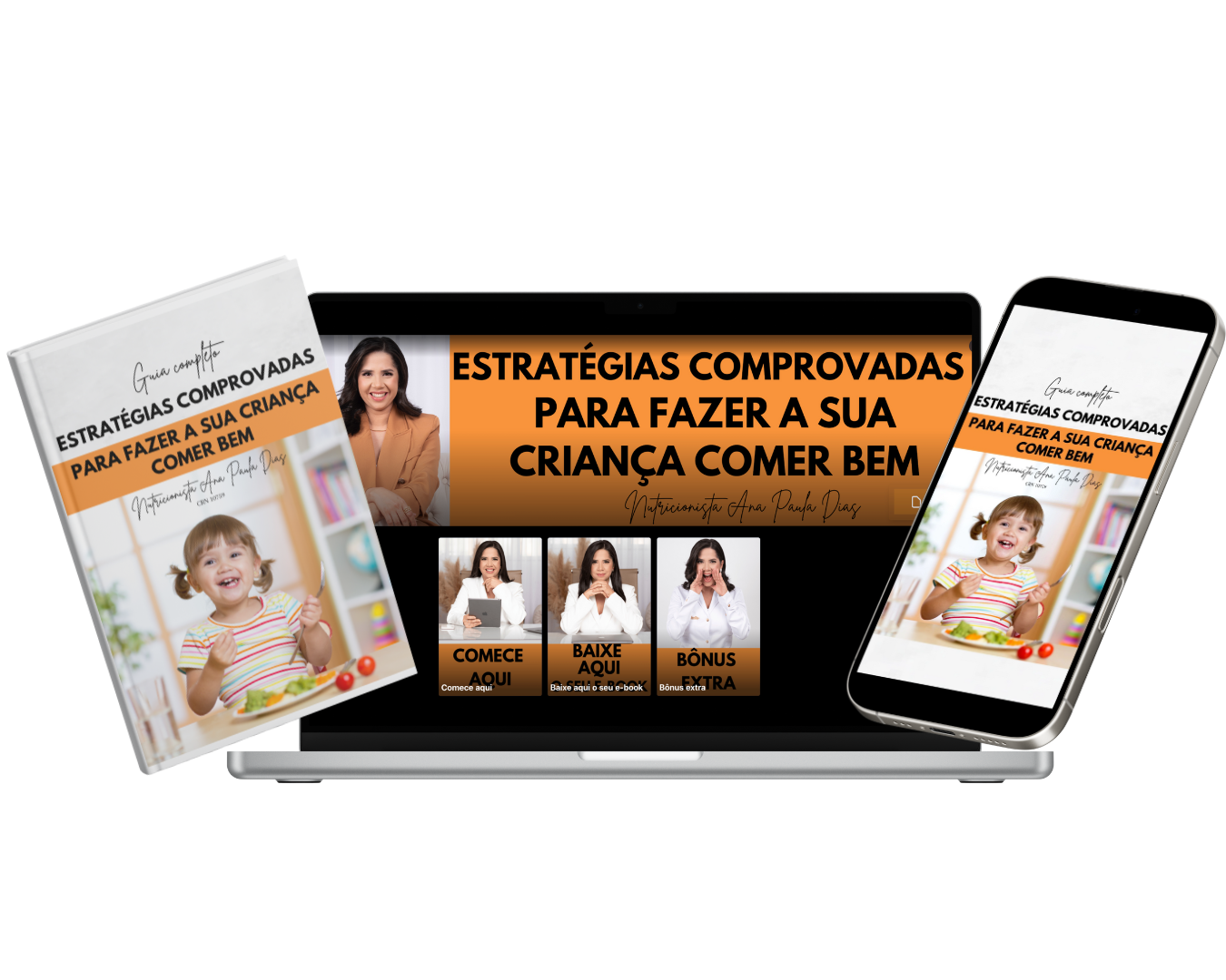 Antes e Depois - Criança empurrando prato VS Criança comendo feliz